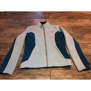 Spyder Light Green Fleece Jacket Full Zip Fleece Zip Pockets Womens Sz 6 Small